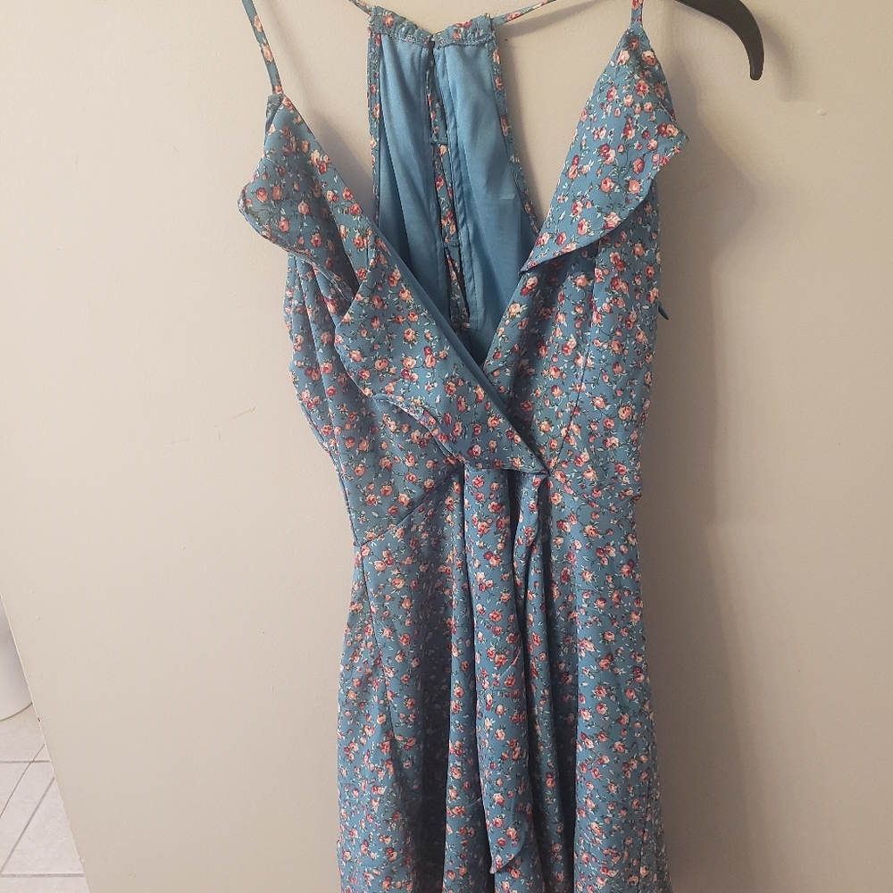 Blue floral sundress